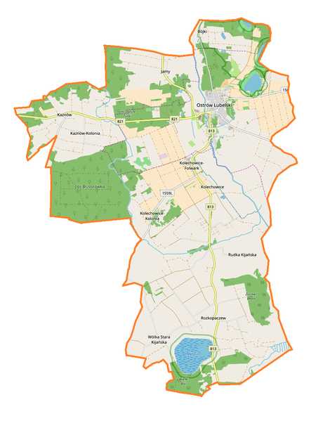 470px Ostrów Lubelski gmina location map